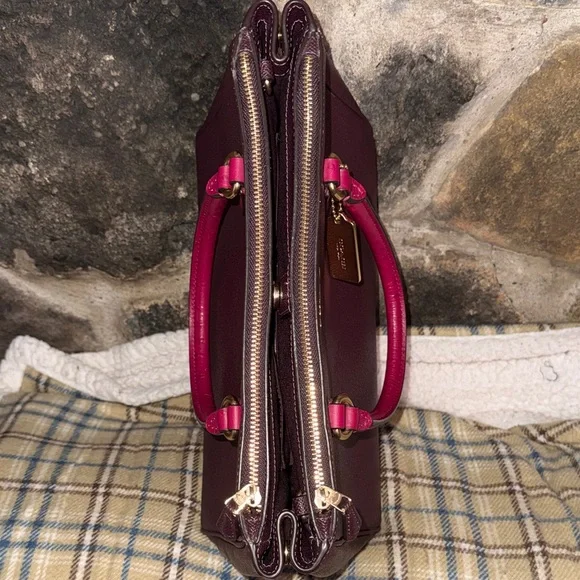 Coach Dark Fuscia Surrey Carryall - Picture 11 of 16